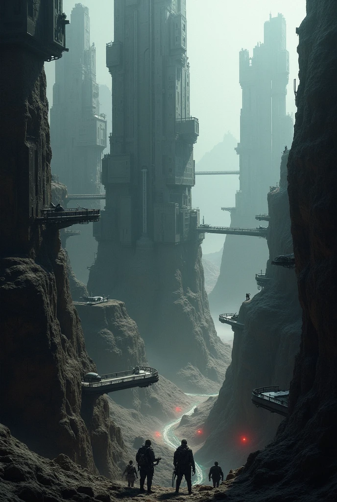The Black Armed City in the Canyon
