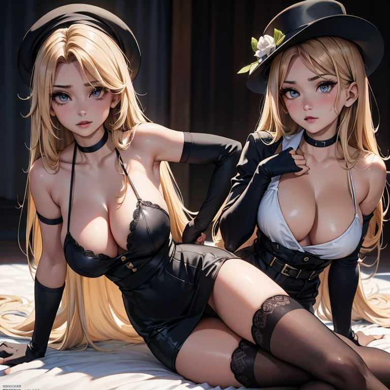 on fours, back view, sex, sensual poses, hot poses, legs spread, (masterpiece, best quality:1.4), absurdres, highres, ultra detailed, beautiful, (secretary), (perfect face, detailed face, beautiful:1.3),(natural breasts, cleavage), collarbone, fingerless gloves, gloves,spaghetti strap top, black pencil skirt, tight, over the knee skirt, hat, elegant secretary outfit, thighhighs, thick thighs, thighs, multiple belts, More detailed 8K.motor irreal:1.4,UHD,La mejor calidad:1.4, fotorrealista:1.4, textura de la piel:1.4, obra maestra:1.8,obra-prima, mejor calidad,objeto Objeto], (detailed face features:1.3),(manos detailed)