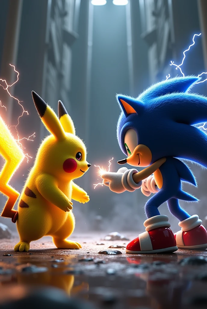 Pikachu vs classic Sega Sonic in a Mortal Kombat