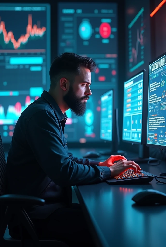 A virtual gambler man using the computer