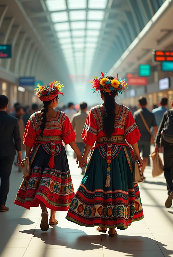 airport using the typical Xela costume as a base