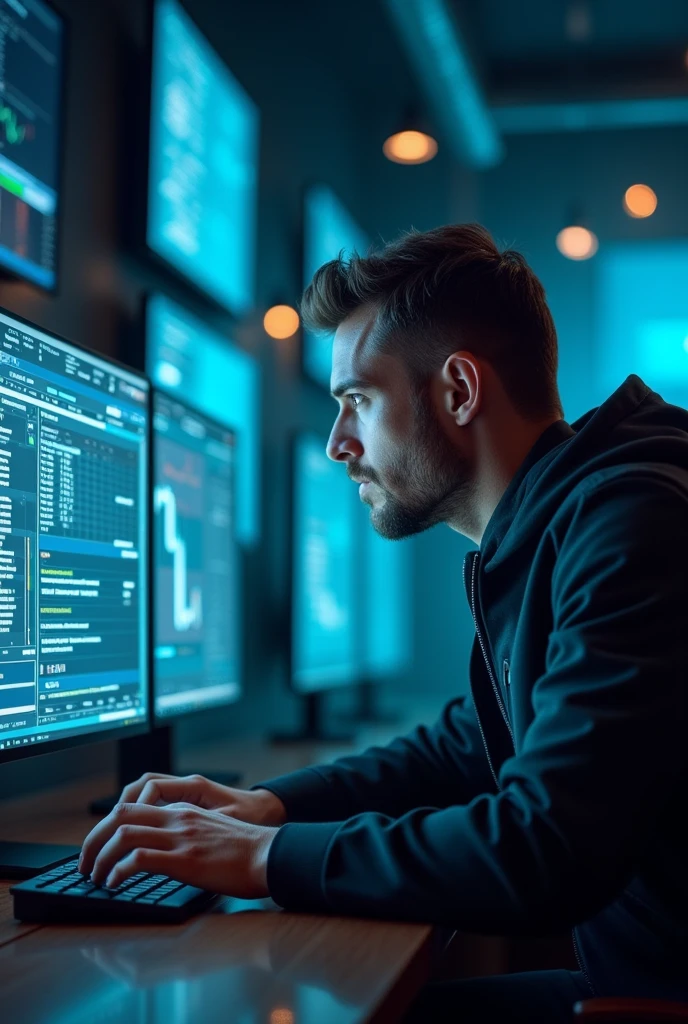 A virtual gambler man using the computer