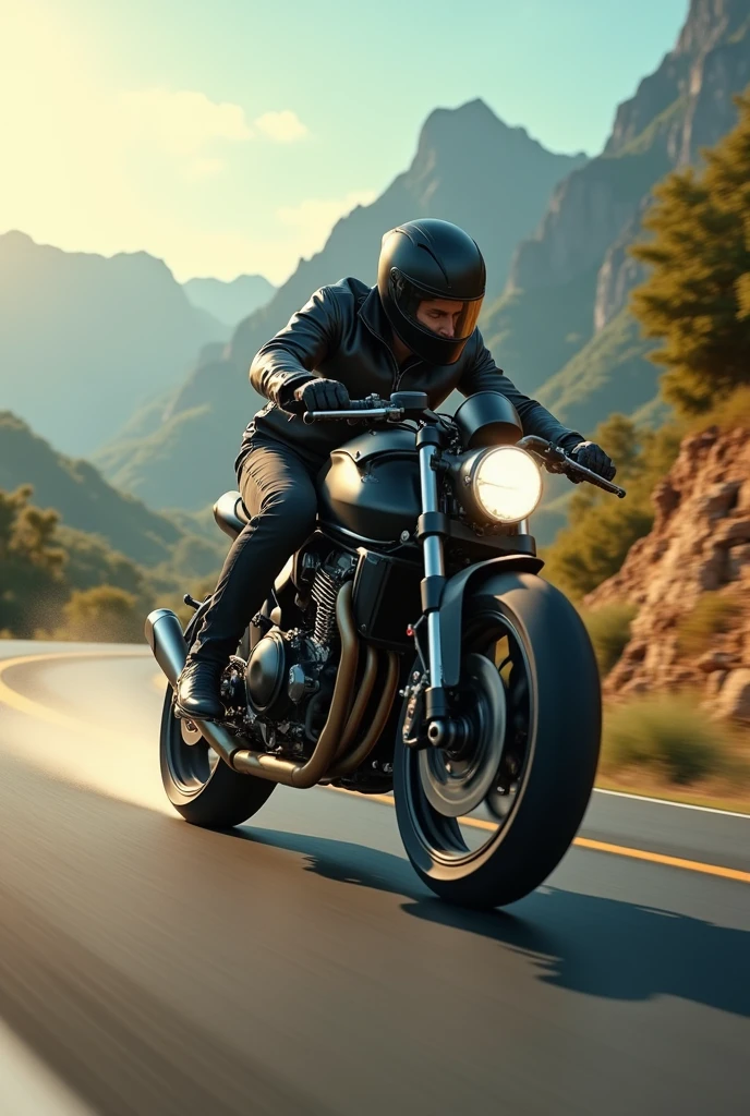 Man running with cg 150 motorcycle