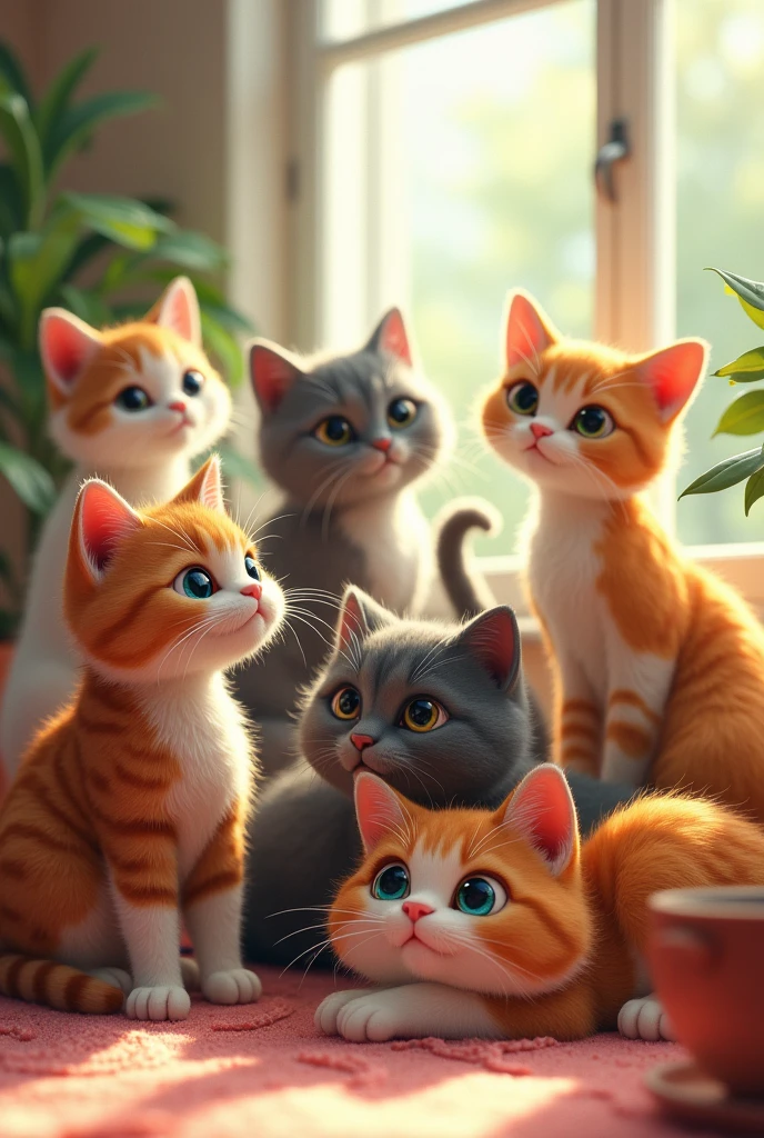 Multiple cats