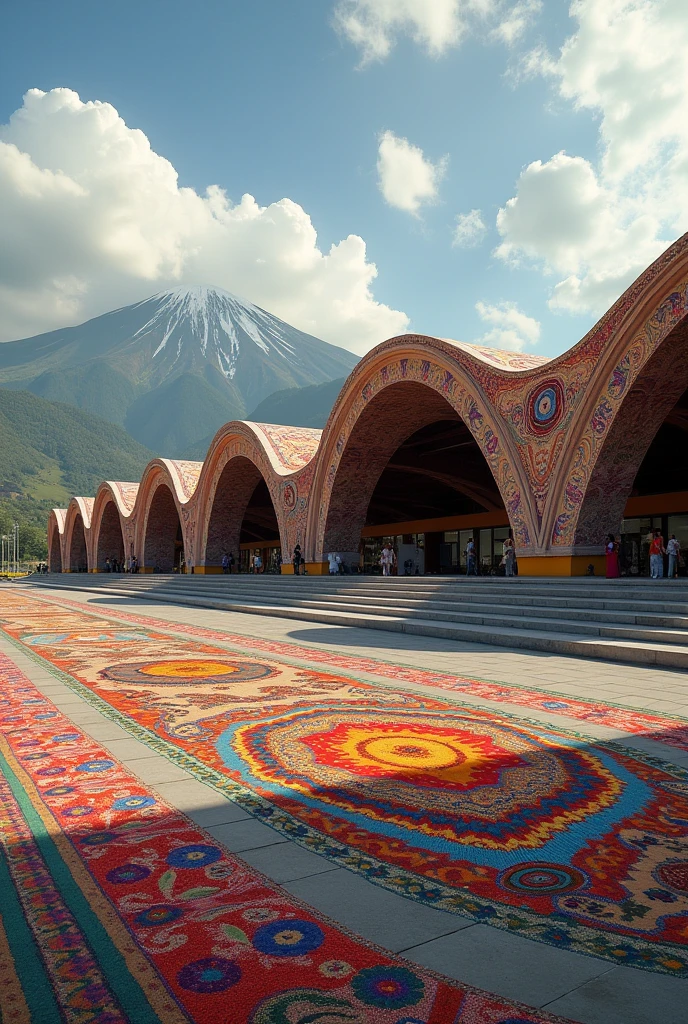 design of the quetzaltenango airport using the typical xela costume as a base