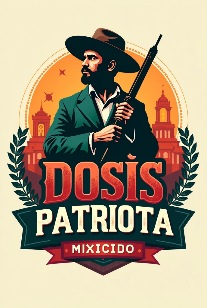 You can generate a logo in Spanish with a Mexican theme that says exactly DOSIS PATRIOTA