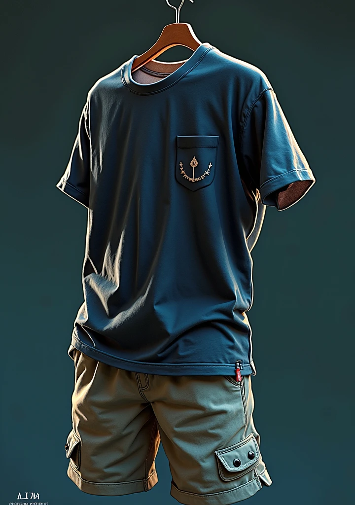 A t-shirt, shorts and socks