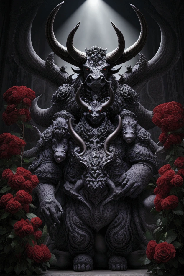 astaroth big horns together of many roses