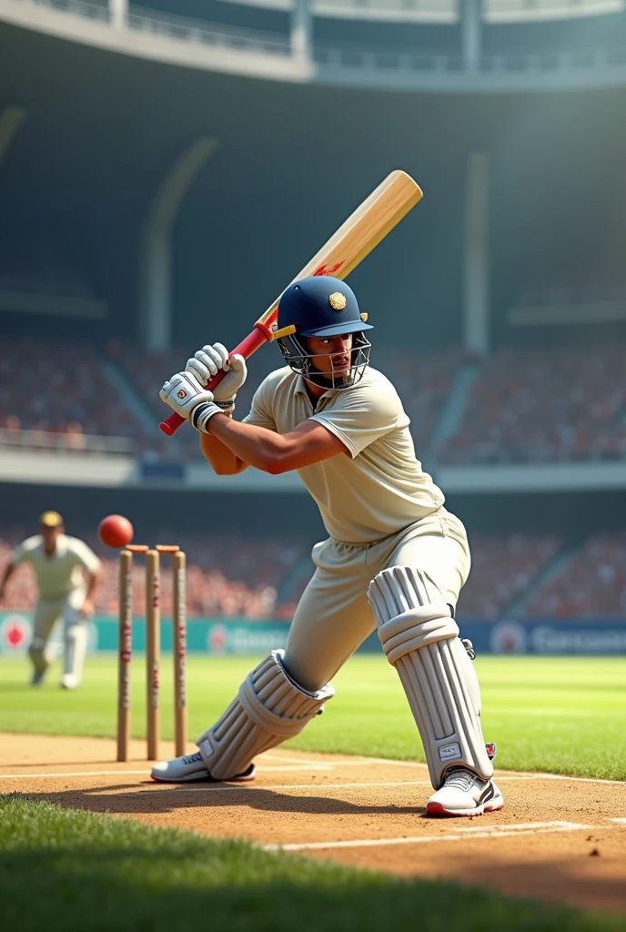 Batsman hitting six