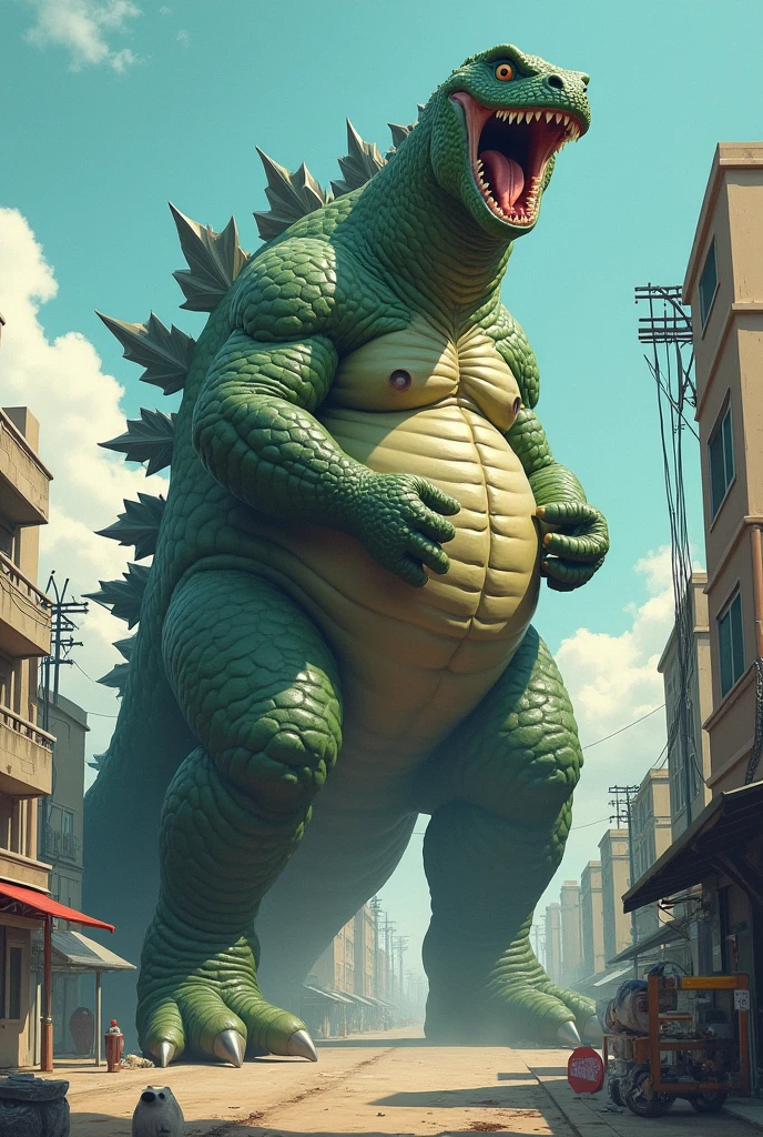 godzilla fat ass pooping