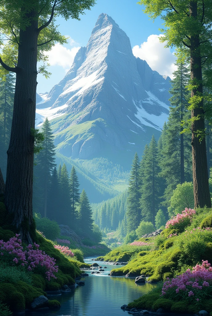 Mountain with beautiful forest