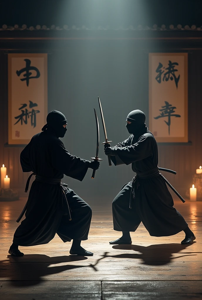 Japanese ninjas training with other ninjas