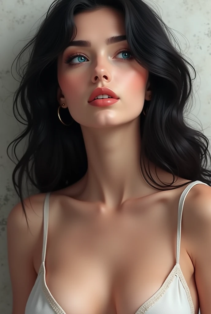 (((nude, naked))),masterpiece, best quality, ultra-detailed, facing the camera head on, intricately detailed hyperdetailed, realistic, sharp features, highly detailed, sharp focus, perfect face, perfect face, perfect symmetrically perfect eyes, perfect full lips, flexible female form, cinematic, film light, hyper detailed, hyper realistic, masterpiece, atmospheric, high resolution, vibrant, dynamic studio lighting, nsfw, ((Dark background)), Sexy face, Facial expressions when receiving pleasure, straight Bangs, Big breasts, Exposed cleavage, blue Eyes,black sweater,
