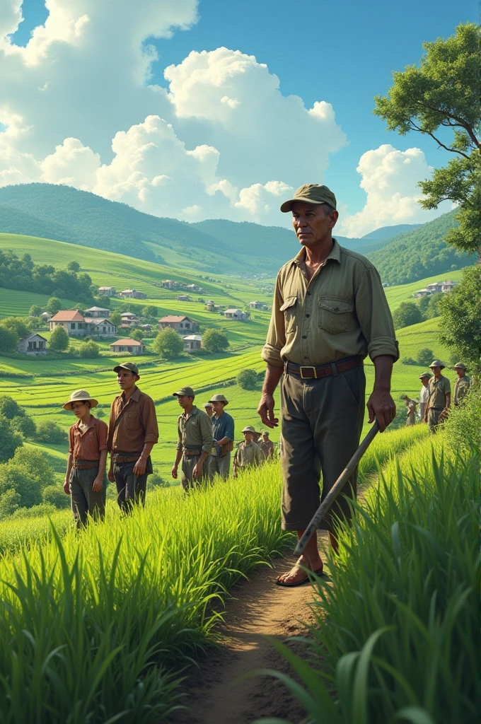 Generates an image of the agrarian reform August 2, 1953