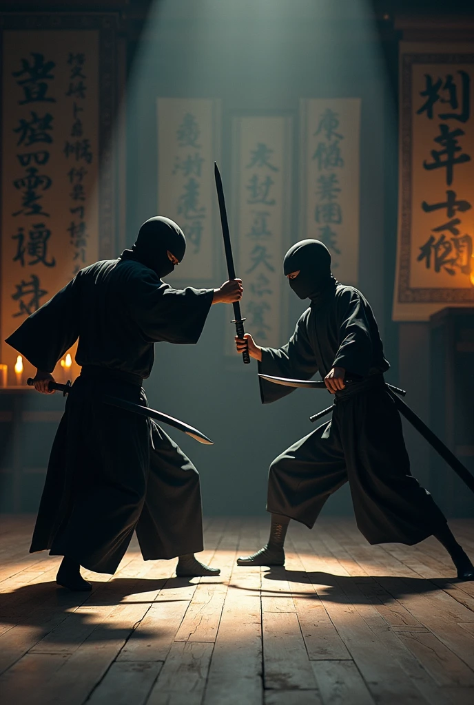Japanese ninjas training with other ninjas