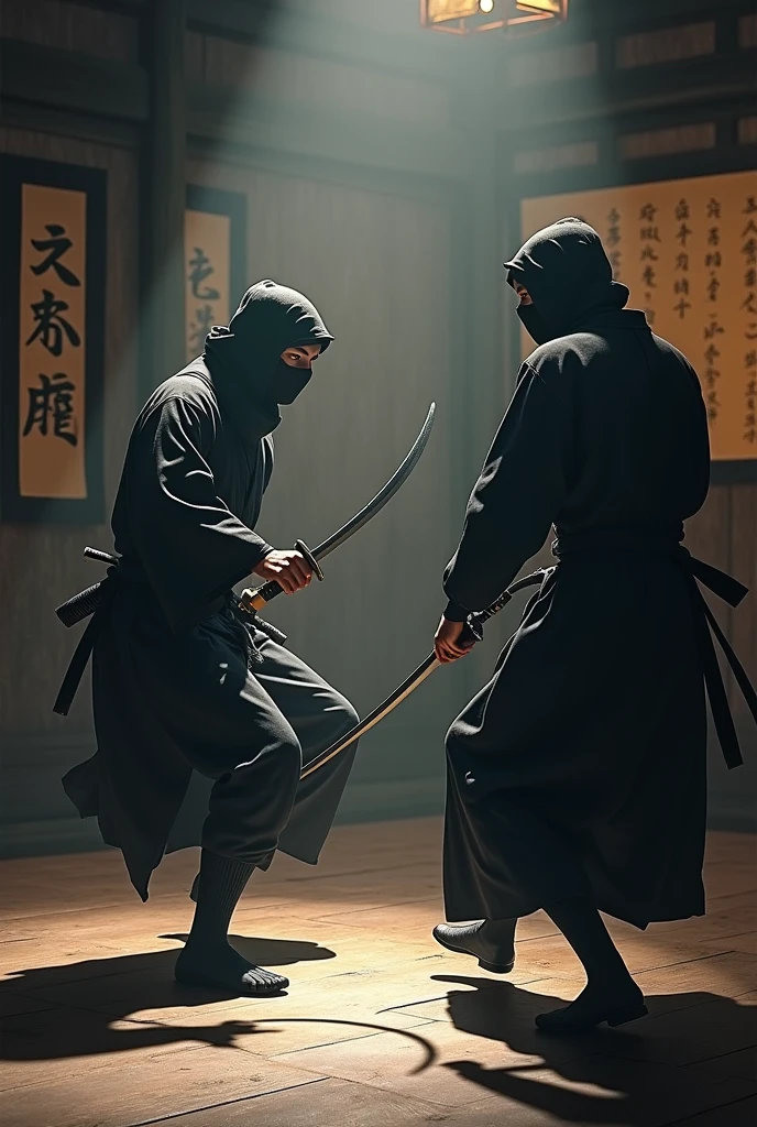 Japanese ninjas training with other ninjas