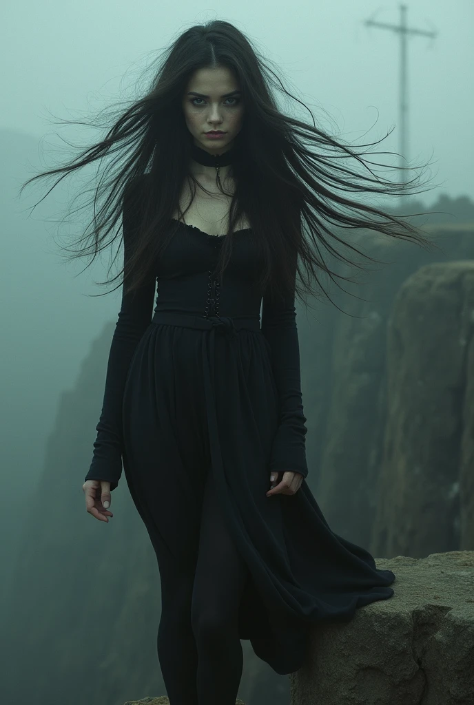 woman with long hair standing on a ledge A portrait of a suicidal girl, young with long hair, beautiful girl, girl with long hair, photo of girl, portrait of depressed girl, portrait of a sinister girl, girl with super long hair, wind in hair, long hair girl, wind in long hair, With long hair