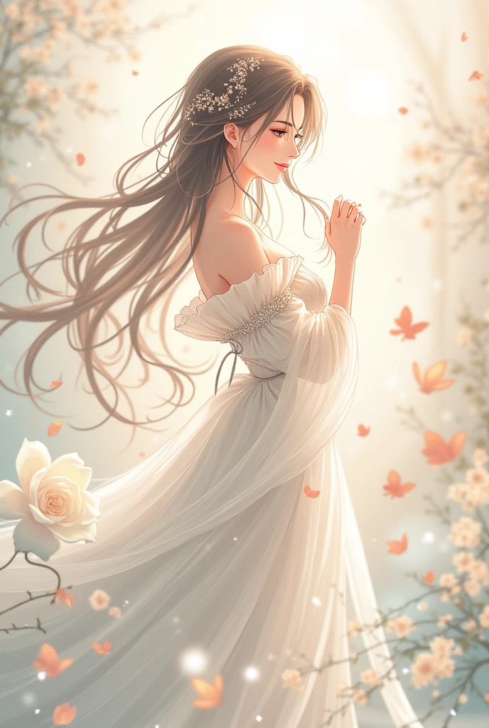 anime drawing, Elegant