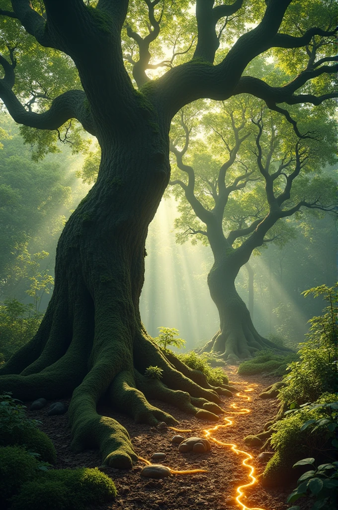 Make an Instagram story ad with this message "The trees are "They speak": Through its roots, Trees communicate with each other using an underground network of fungi called "Wood Wide Web". It&#39;s like the internet of the forests!"
