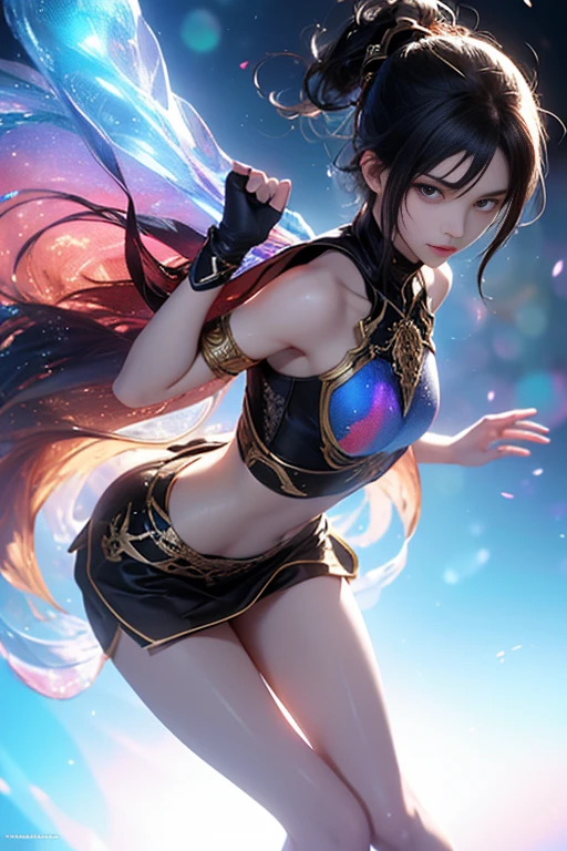 akali,Solo, Looking at viewer, Masterpiece, Quality, Large breasts, Multiple Views, 
