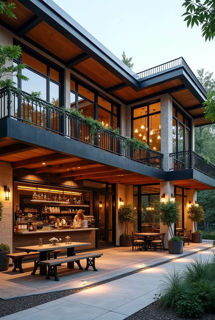 More wide exterior coffee shop and unique that can attract customer
