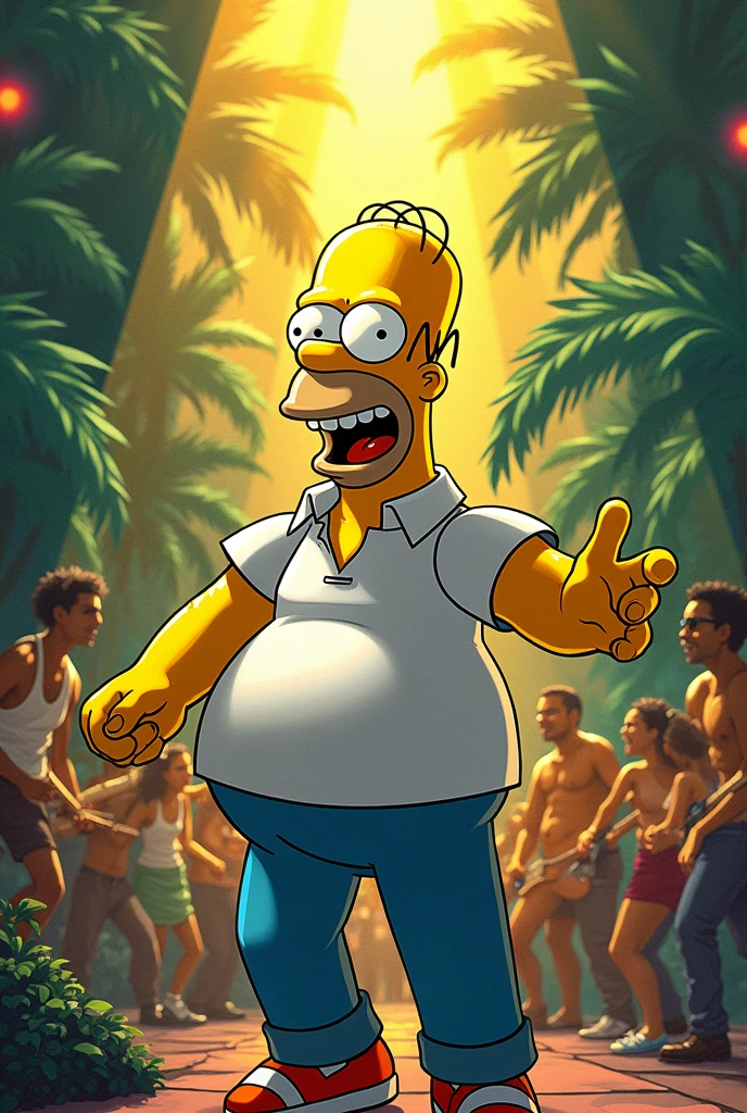 Homer Simpson and the title says I&#39;m Brazilian funk the photo that I know how green