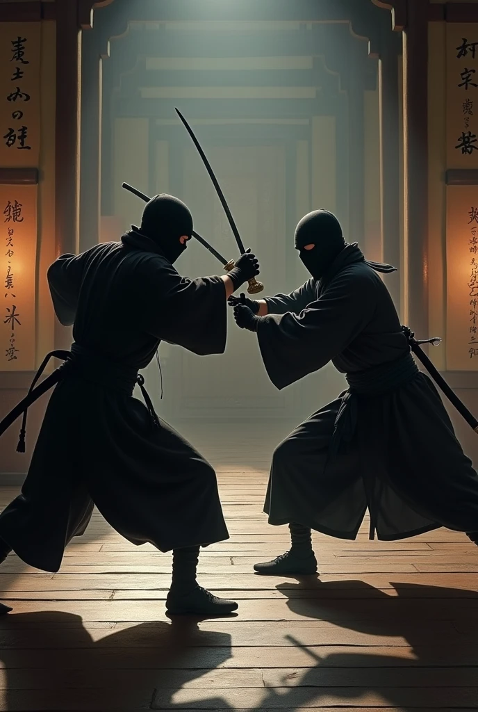 Japanese ninjas training with other ninjas