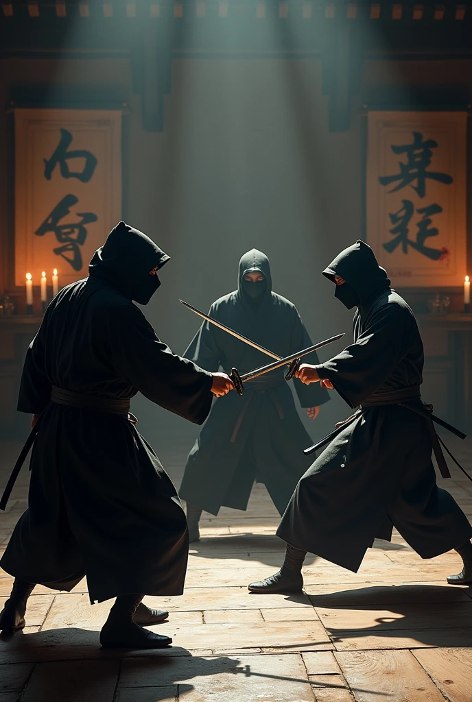 Japanese ninjas training with other ninjas