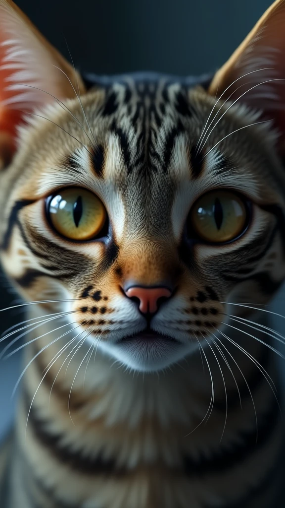 A close-up of a cat’s face, looking straight ahead with tears in its eyes. The cat’s eyes are wide and moist, with a tear rolling down its cheek. Its ears are pinned back, and its mouth appears to tremble slightly. The background is blurred, drawing focus to the cat’s facial expression. The scene strongly conveys the cat’s sadness and loneliness through its poignant expression.
(((Tears)))
.Realistic、4K.8k realistic cat