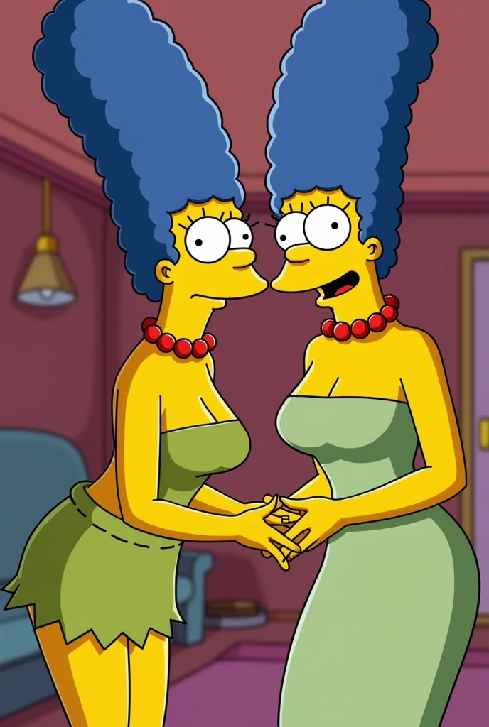 Marge Simpson having interracial sex, big boobs, big ass, animal penis sucking
