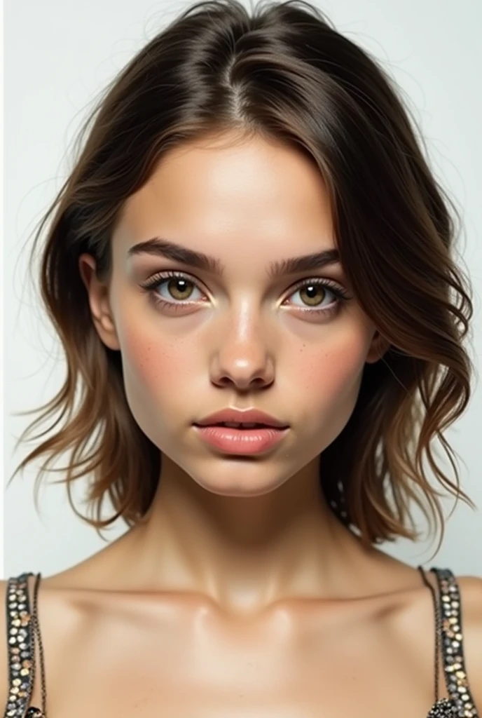 masterpiece, Maximum quality, realism. portrait beautiful girl 20 years old, detailed skin, professional study, professional camera. studio lighting, focus on his face, Your face must be extremely real.