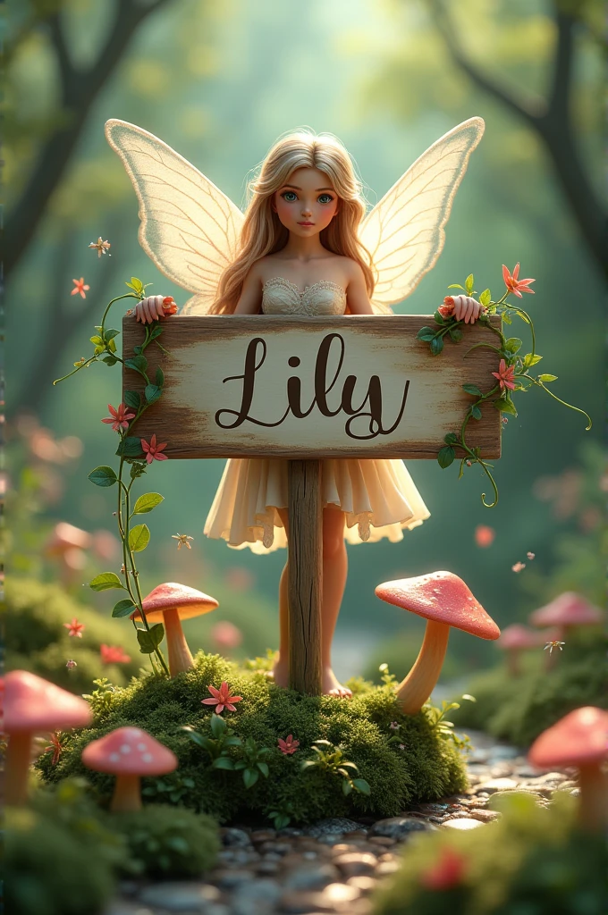fairy sign with the name of lily