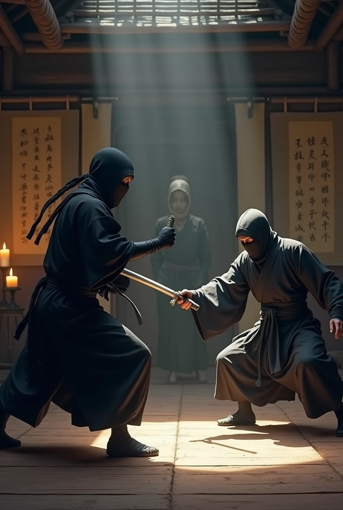 Japanese ninjas training with other ninjas