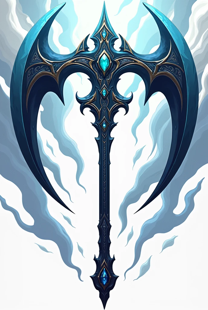 anime drawing. Big sickle just the weapon