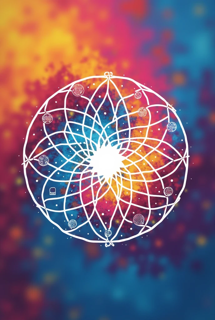 Design a simple logo for the foundation "Divergent Connection" representing interconnection and diversity in neurodiversity. Use symbols as nodes or interlocking networks, infinity and vibrant colors that reflect inclusion and support. The image should convey a sense of unity and collaboration between individuals with different forms of neurodiversity.