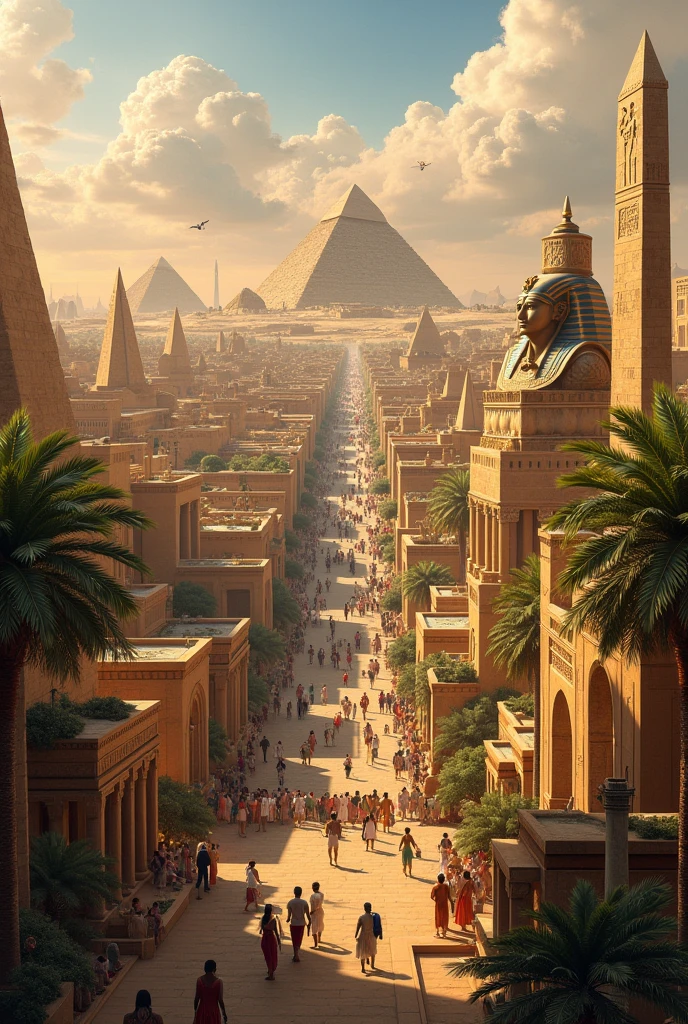 In ancient Egypt, cities like Thebes 