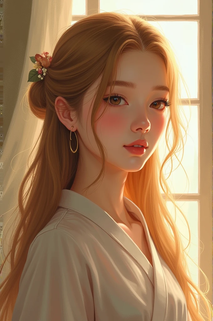 ### 4. **Jong's girlfriend (before the attack)**
- **kor**: 25 years - **Appearance**: beautiful and delicate, with long, golden hair; wears simple but elegant clothes.
- **Personalidade**: Kind and gentle, she always supported Jong in his battles. His tragic death becomes a pivotal point in the transformation of Jong's character..
- **Special ability**: Although it has no combat skills, she has a spiritual connection with Jong, strengthening their power when they are together.