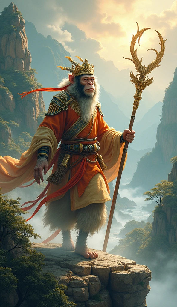 Depiction of Sun Wukong in Journey to the West