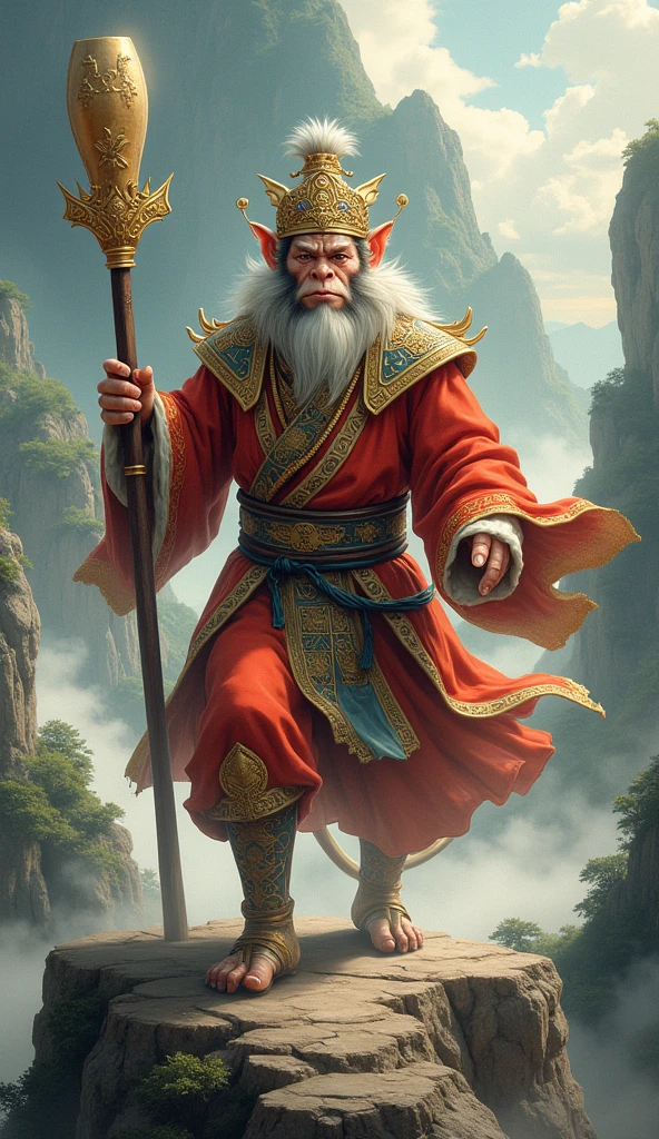 Depiction of Sun Wukong in Journey to the West