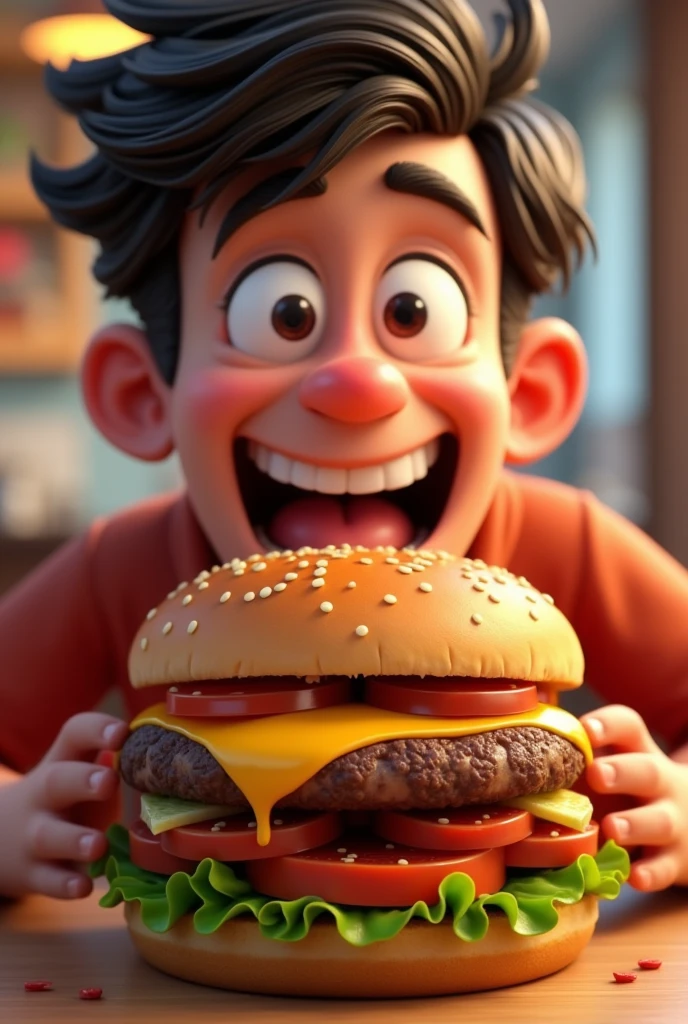 Caseoh eating big burger