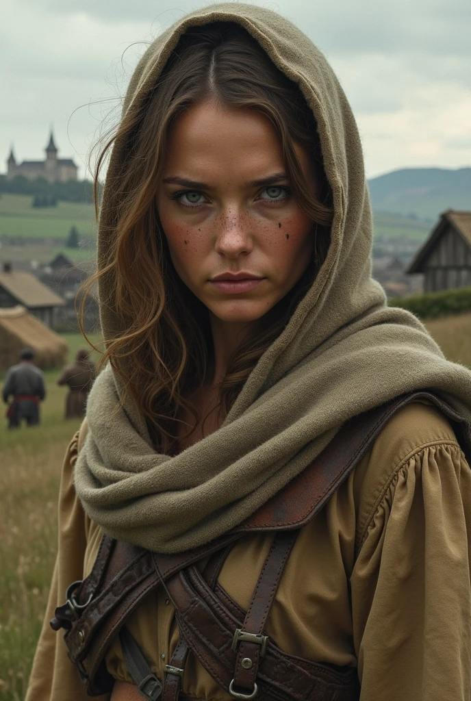 What Indiana Jones' face would look like, being a woman, in peasant clothing, of Polish origin in the Middle Ages