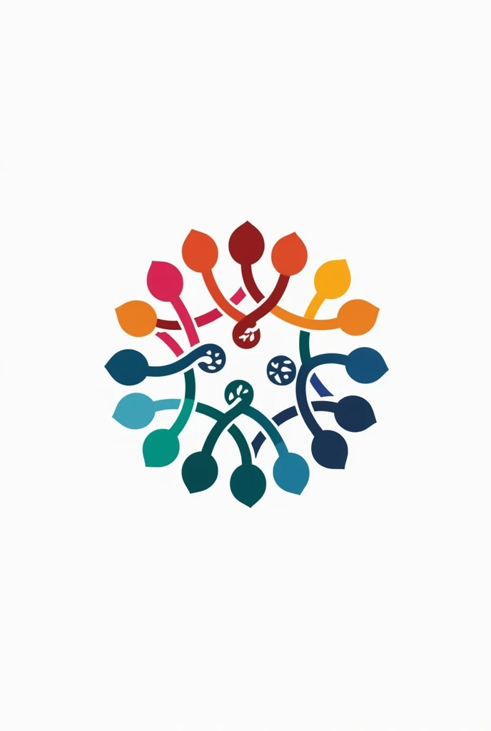 Design a simple logo for the foundation "Divergent Connection" representing interconnection and diversity in neurodiversity. Use symbols as nodes, lemniscate or interlaced networks, and vibrant colors that reflect inclusion and support. The image should convey a sense of unity and collaboration between individuals with different forms of neurodiversity. In addition to incorporating the text with an innovative font "Divergent Connection"