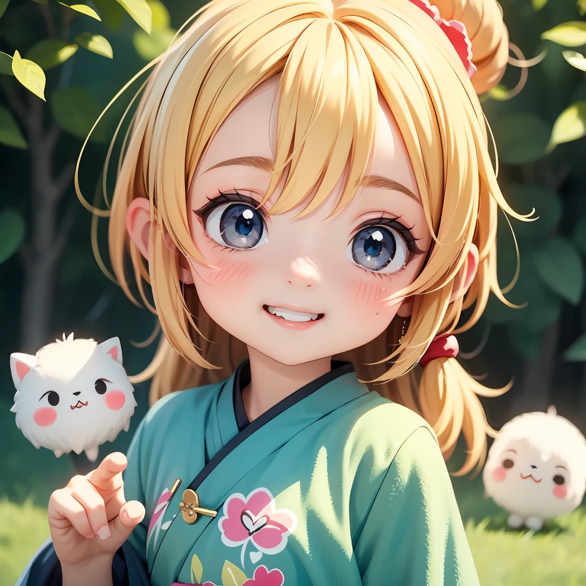 超Chibi Character：1.8、Blonde Hair、Cute 7 year old girl、Cute Costumes、超Chibi Character：1.8、Super Smile、smile、I&#39;m so happy and pleased：1.8、I&#39;m so happy and pleased：1.8、Chibi Character