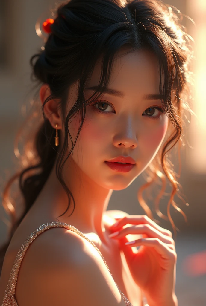 (masterpiece,best quality:1.4),(8k,raw photo,photo realistic:1.2),shiny skin,detailed skin,detailed face,detailed eyes,Detailed hands,Detailed Background、1girl,Japanese idol,(beautiful face),(Shining Eyes:1.1),、smile、Symmetrical eyes、、Great background、Great location、((Extremely thin material))、Upper Body、(Detailed sexy mermaid,Live-action adaptation,The Little Mermaid,)、,Cute pose,nswf