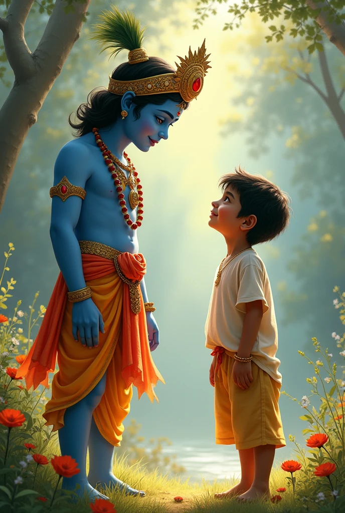A boy with balkrishana, boy name is harshal