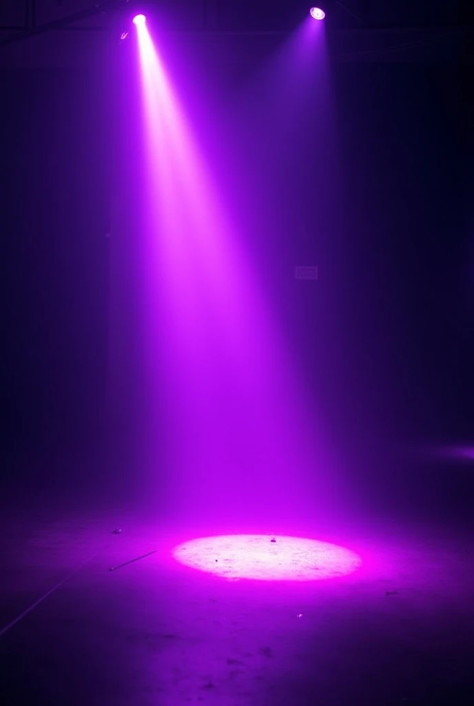 A spotlight with purple light