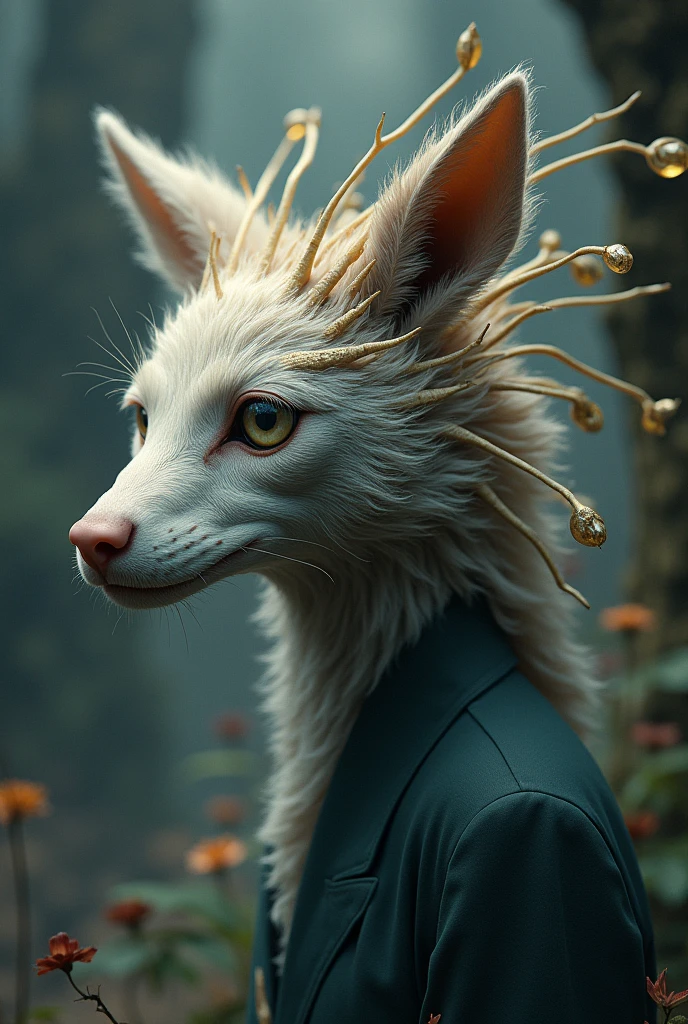 Create an image of two or three animal heads
