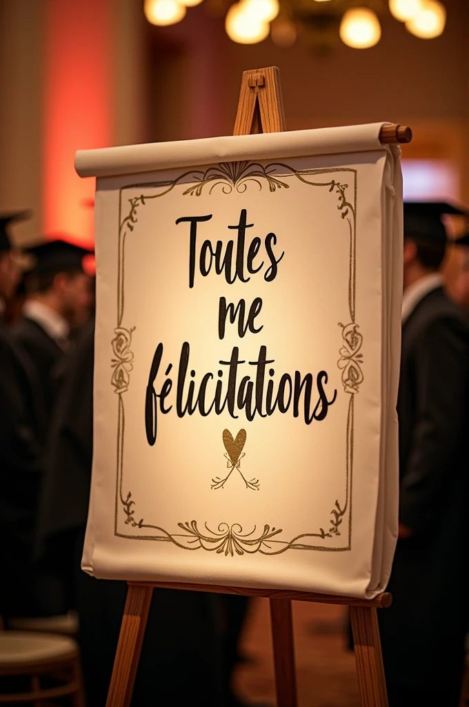 ป้าย toutes mes félicitations