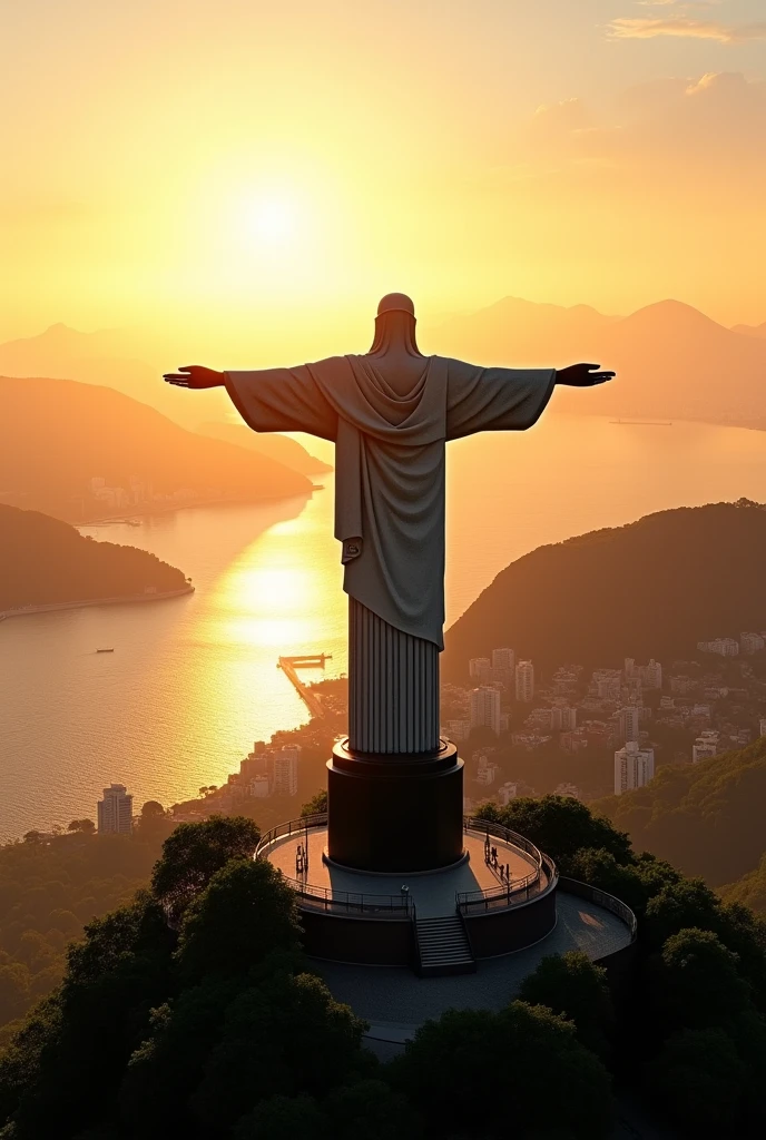 Christ the Redeemer, Sunset, Guanabara Bay, properties