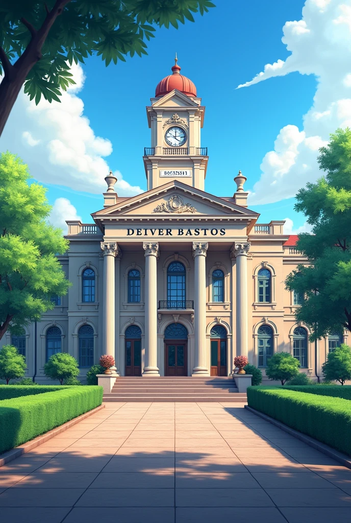 Create an image of a school with the name of Deiver Bastos